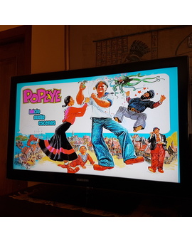 El menú principal de Robin Williams Popeye DVD de Walt Disney editado por primera vez en España