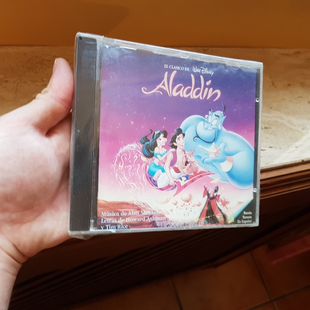 Banda sonora de Aladdín en CD de Walt Disney del año 1994 precintada