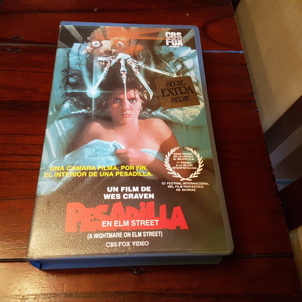 Pesadilla en Elm Street de Wes Craven primera edición en vhs del año 1986