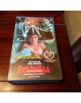 Pesadilla en Elm Street de Wes Craven primera edición en vhs del año 1986