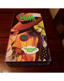 La Máscara de Jim Carrey VHS nuevo estadounidense primera edición del año 1995