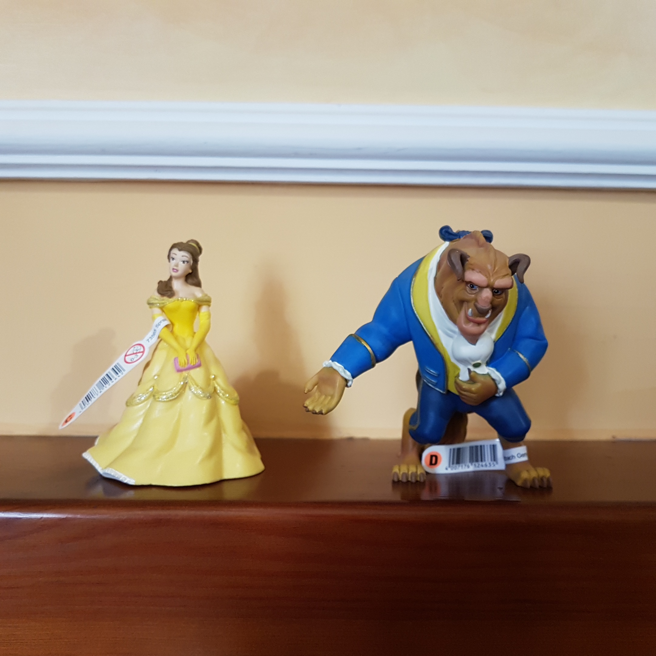 Muñecos figuras de La Bella y la Bestia de Walt Disney 1991