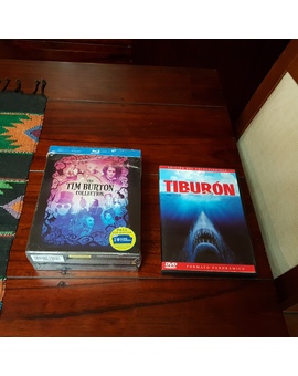 Colección de Tim Burton Blu-ray y Tiburón de Steven Spielberg primera edición en DVD del año 2000