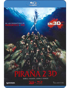 Caratula del Blu-ray español de Piraña 3DD (Piraña 3D 2).