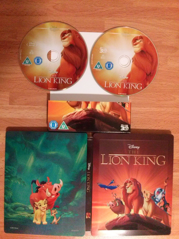 Steelbook The Lion King 3D recien horneado