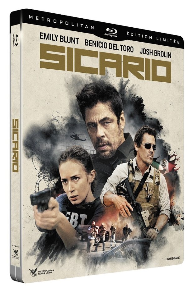 Portada diferente para Sicario steelbook en Amazon.fr