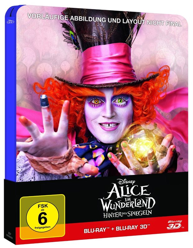 Imagen del steelbook de Alicia detrás del espejo