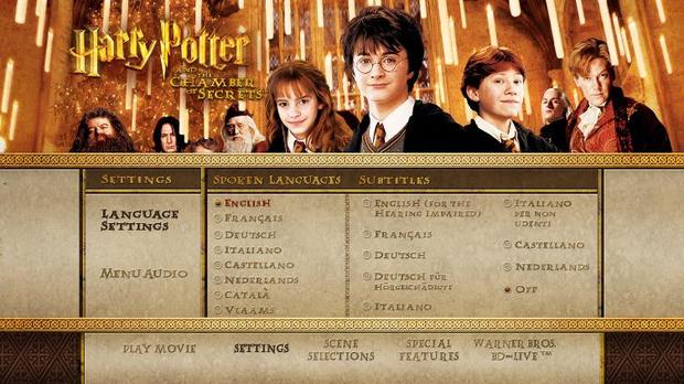 Menú steelbook Harry Potter