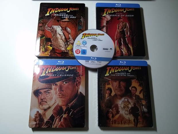 Apertura de los steelbooks de Indiana... pero no tienen español...salvo la última 
