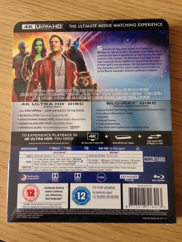 El 4K de Gotg2 viene con latino no castellano. El bd presumiblemente castellano?