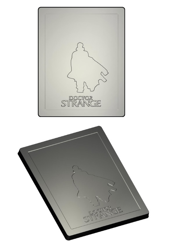 Asi es el relieve del steel de Dr Strange