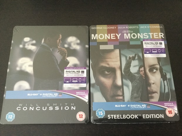 Concussion + Money Monster steelbooks