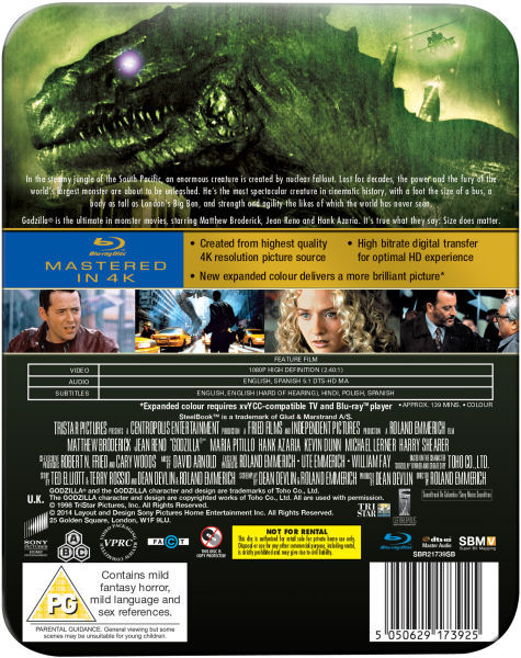 Godzilla nuevo steelbook en zavvi