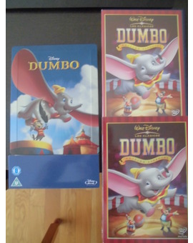 Dumbo blu-ray steelbook con Dumbo dvd con slipcover