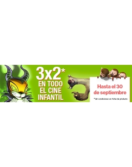 3X2 FNAC en todo el cine infantil incluye Disney