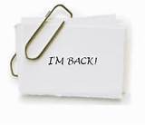 I'm back!