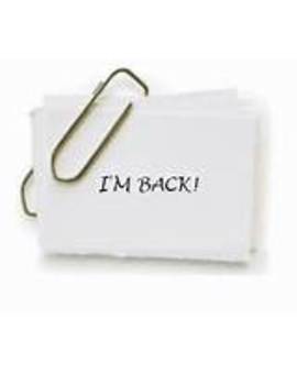 I'm back!
