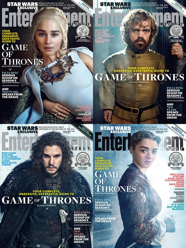 Portadas de Entertainment Weekly para marzo con los protagonistas de Juego de Tronos