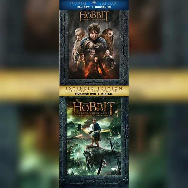 Carátulas del Bluray y Dvd de las versiones extendidas 