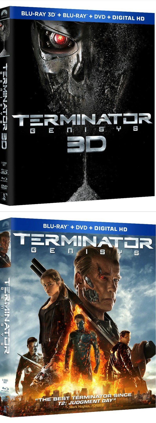 TERMINATOR GENISYS, carátulas y extras del bluray
