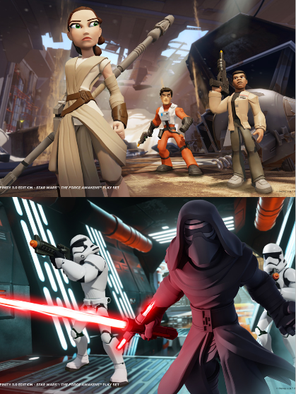 DISNEY INFINITY: THE FORCE AWAKENS, figuras y playset 