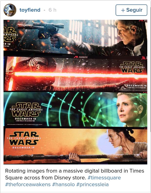 EL DESPERTAR DE LA FUERZA; carteles en Times Square en la Disney Store, libros infantiles con las nuevas criaturas de Jakku, y Spoilers confirmados