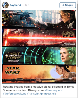 EL DESPERTAR DE LA FUERZA; carteles en Times Square en la Disney Store, libros infantiles con las nuevas criaturas de Jakku, y Spoilers confirmados