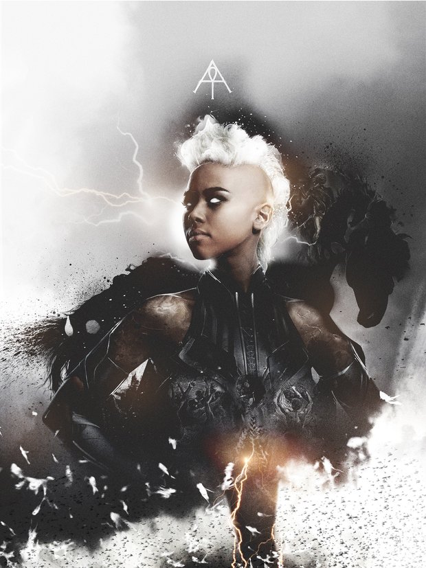 Tormenta, pósters de personajes de XMEN Apocalipsis