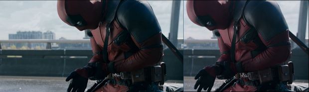 Deadpool 4K UHD vs Blu-ray, comparativa de un plano