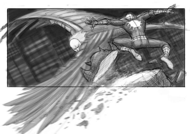 Storyboards de Jeffrey Henderson de SpiderMan 4