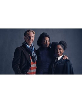 Ron, Hermione y Rose de la obra de teatro Harry Potter and the Cursed Child