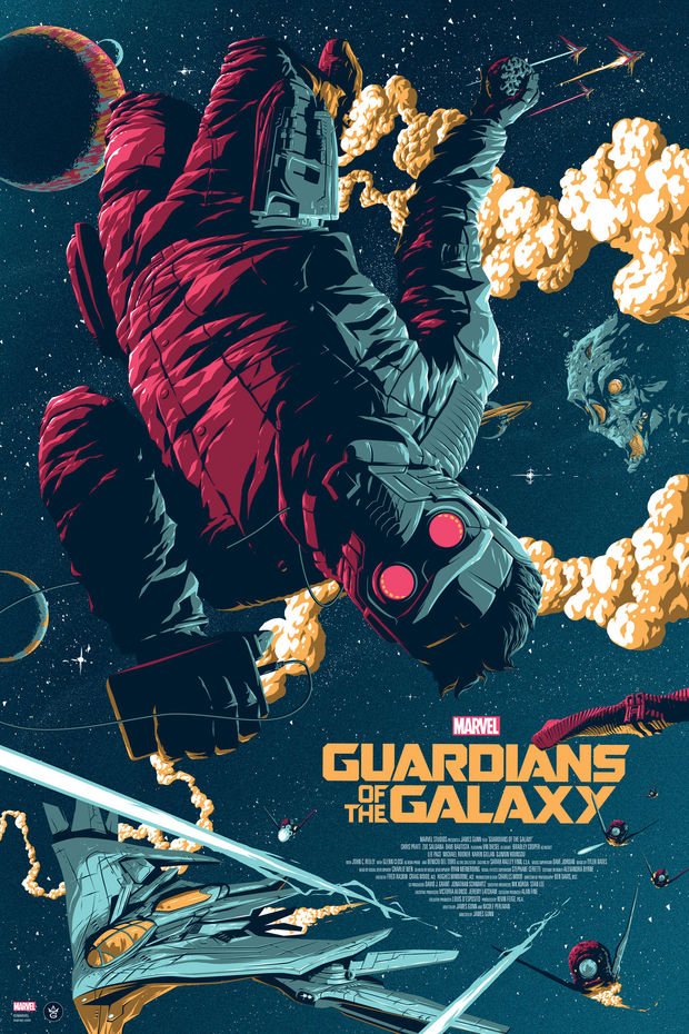 Guardianes de la Galaxia, póster de GreyMatter Art por Florey