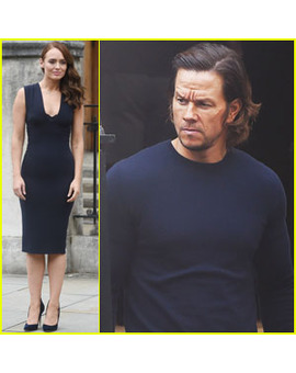 Galería de imágenes de Laura Haddock y Mark Wahlberg en el set de Tran5Formers El Último Caballero en Londres