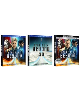 Star Trek Beyond (Más Allá), carátulas de las ediciones 2D, 3D y 4k