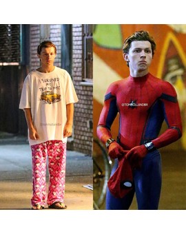 "Penica" Parker XD y SpiderMan haciendo cosas de SpiderMan en vídeos y fotos del rodaje en Nueva York