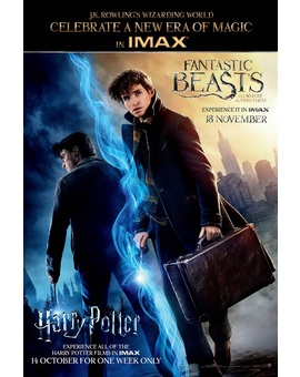 Póster del reestreno de HARRY POTTER en salas IMAX® celebrando el estreno de Animales Fántasticos