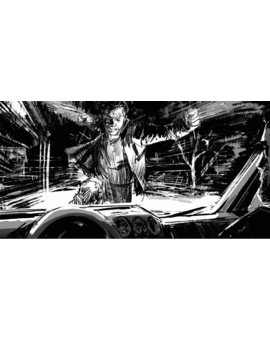 Bocetos de Logan, e imagenes de la cuenta wponx con un villano