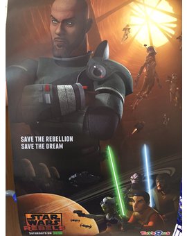 Póster de Star Wars Rebels con un visitante de Rogue One