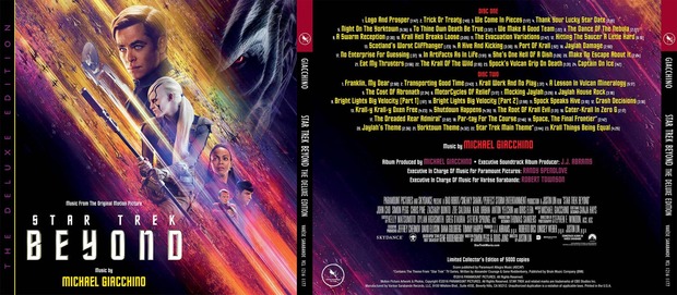 Star Trek Beyond: The Deluxe Edition, banda sonora expandida limitada a 5000 copias ya a la venta por  Varese Sarabande 