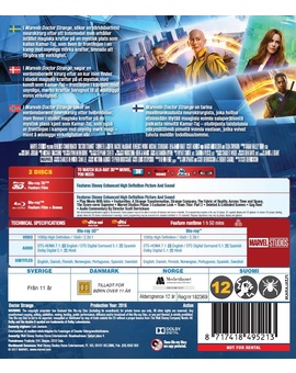 Doctor Strange, contraportada europea, en este caso de las ediciones del Norte