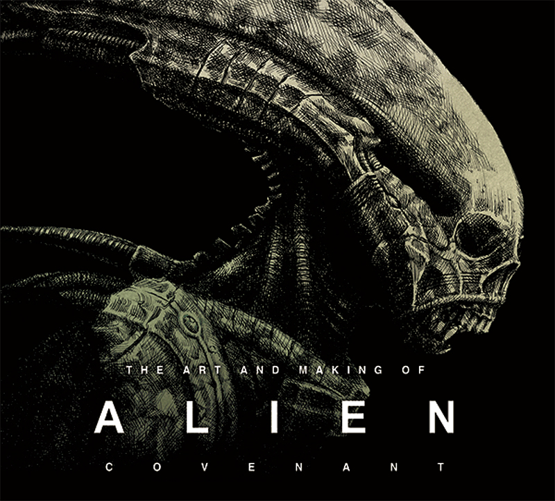 Portada de The Art and Making of Alien Covenant, con un arte conceptual de  Dane Hallet