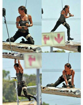 Alicia Vikander clavadita a la Lara de los dos últimos juegos en el set de Tomb Raider