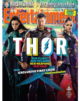 Thor, Hela y Valkiria en portada de Entertainment Weekly