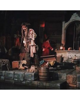 Johnny Sparrow Depp en la atracción de Piratas del Caribe en DisneyLand