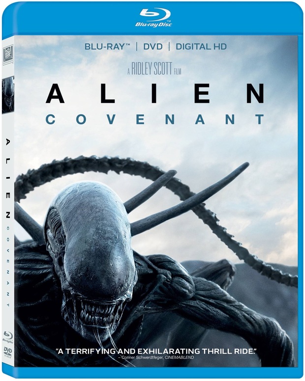 Alien Covenant, carátula  y 98 minutos de extras
