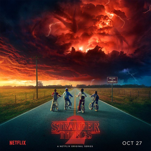 Algunas puertas no se pueden cerrar, póster de la segunda temporada de Stranger Things 