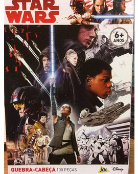 Póster promocional en forma de puzzle de Los Últimos Jedi