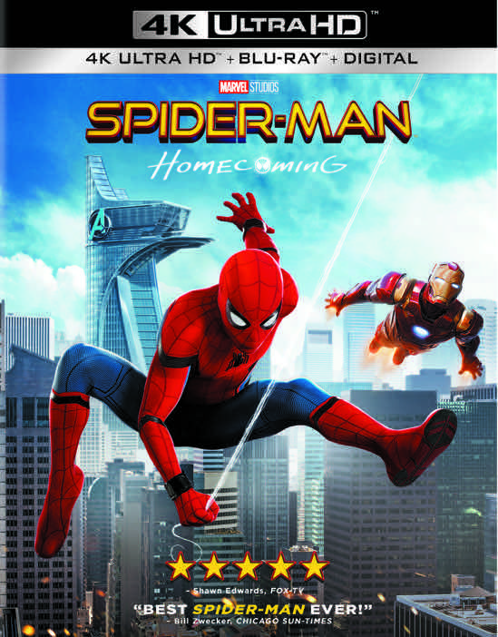 Spider-Man Homecoming, carátula americana y 86 minutos de extras