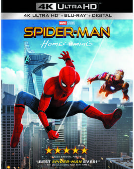 Spider-Man Homecoming, carátula americana y 86 minutos de extras