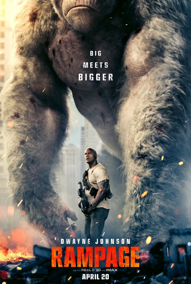 Rampage, póster y trailer de la película basada en el videojuego del mismo nombre
